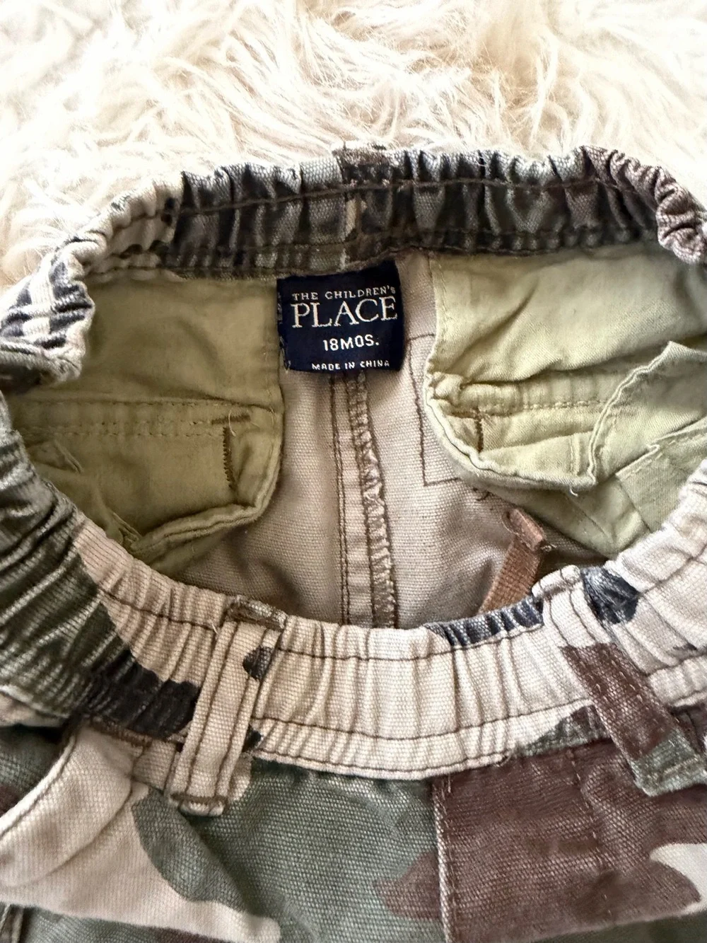 The Children's Place Green Camo Cargo Pants